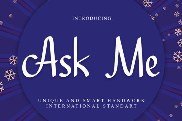 Ask Me: A Handwritten Font for Editorial Elegance