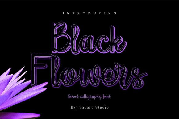 Black Flowers: A Delicate Handwritten Font Review
