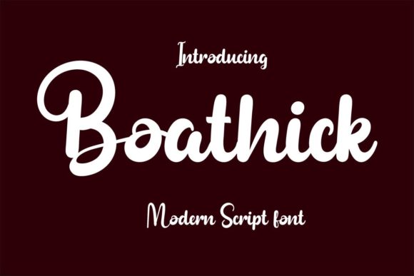 Boathick: A Handwritten Font for Modern Web Design