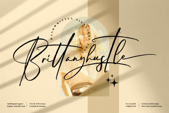Brittanyhustle: A Handwritten Font for Small Business Branding