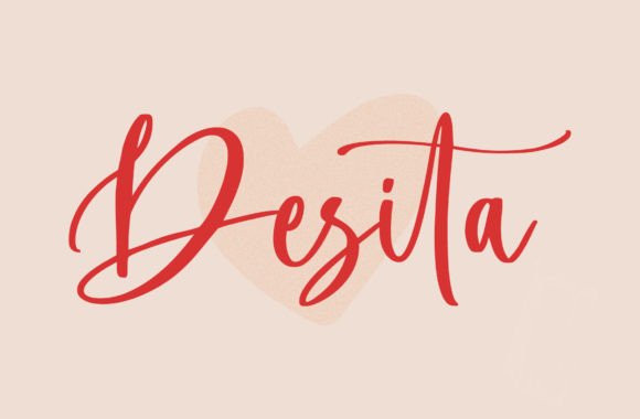 Desita: A Romantic Script Typeface for Editorial Design