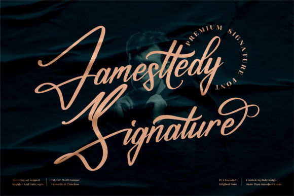 Jamesttedy Signature: A Premium Script Font for Marketers