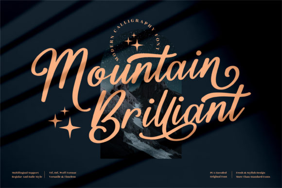 Mountain Brilliant: A Romantic Script Typeface for Branding