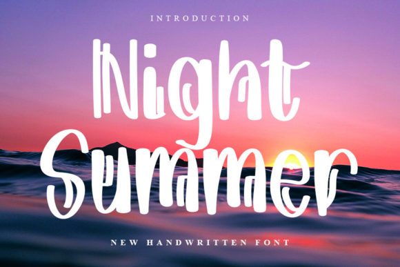 Night Summer: A Bold Handwritten Font for Branding