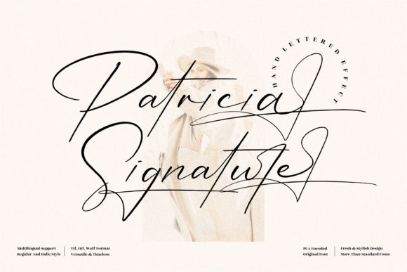 Patricia Signature: The Elegant Script Font for Campaigns