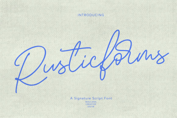 Rusticforms: A Handwritten Font for Editorial Elegance