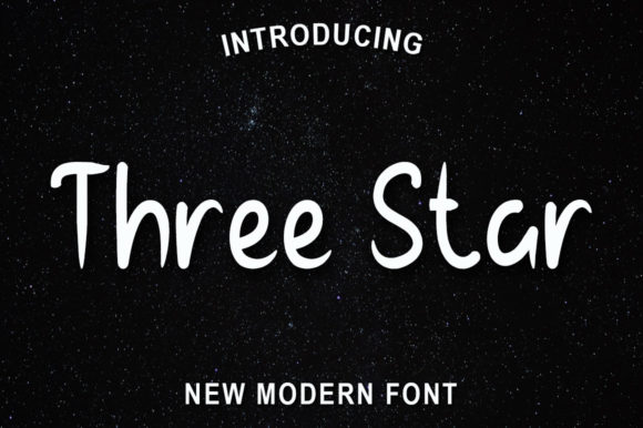 Three Star: A Modern Handwritten Font for Brand Identity
