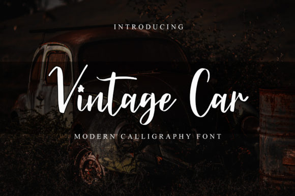 Vintage Car: A Chic Handwritten Font for Your Brand